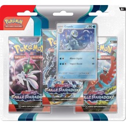 Blister de 3 boosters Ecarlate et Violet - Faille Paradoxe : Cryodo ou Balbalèze Pokemon