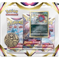 Blister de 3 boosters Epée et Bouclier Origine Perdue - Dimoret & Regigigas Pokemon