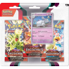 Blister 3 boosters Ecarlate et Violet Flammes Obsidiennes Evolie ou Tomberro Pokemon