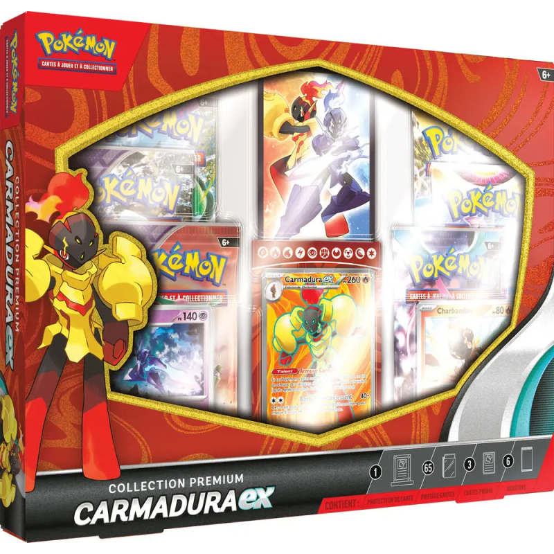 Coffret Premium Carmadura-EX 6 boosters Pokémon