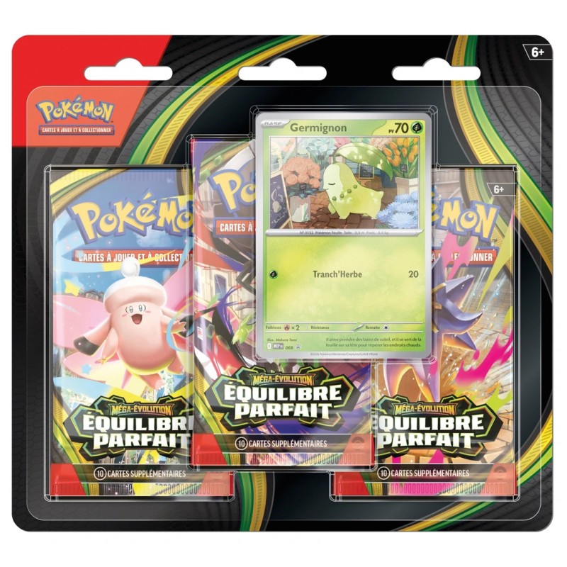 Tripack de 3 boosters Equilibre Parfait Germignon Pokemon