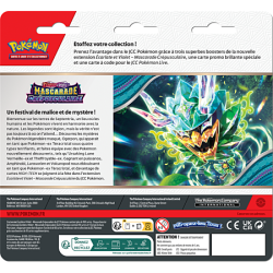 Tripack de 3 boosters Mascarade Crépusculaire Ronflex Pokemon