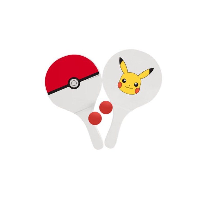 Jeu de Raquettes en Bois Pikachu et Pokéball Pokémon