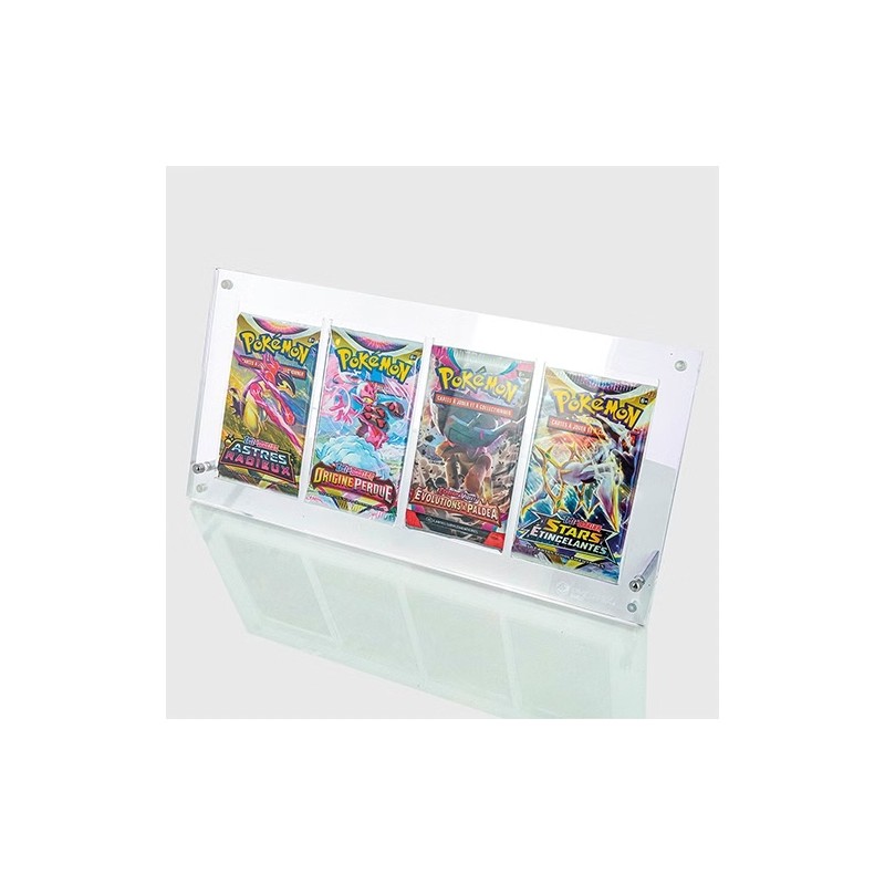 Présentoir acrylique pour 4 boosters Pokémon Phoenix Shield